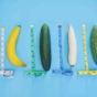 penis shaped fruit being measured