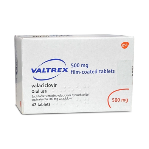 Valtrex 500mg 42 tablets (branded valaciclovir) GSK