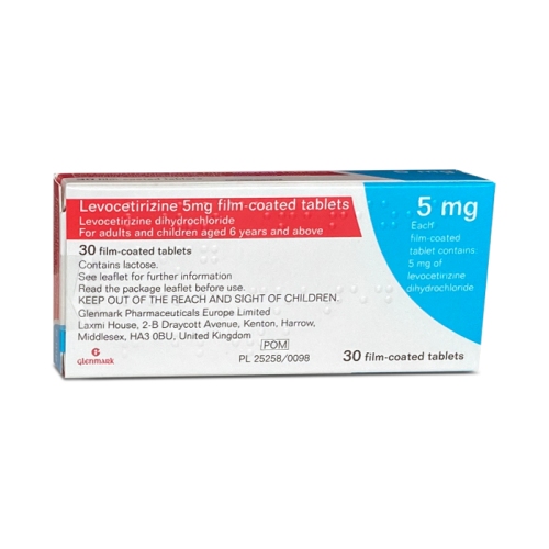 Levocetirizine 5mg 30 tablets Glenmark