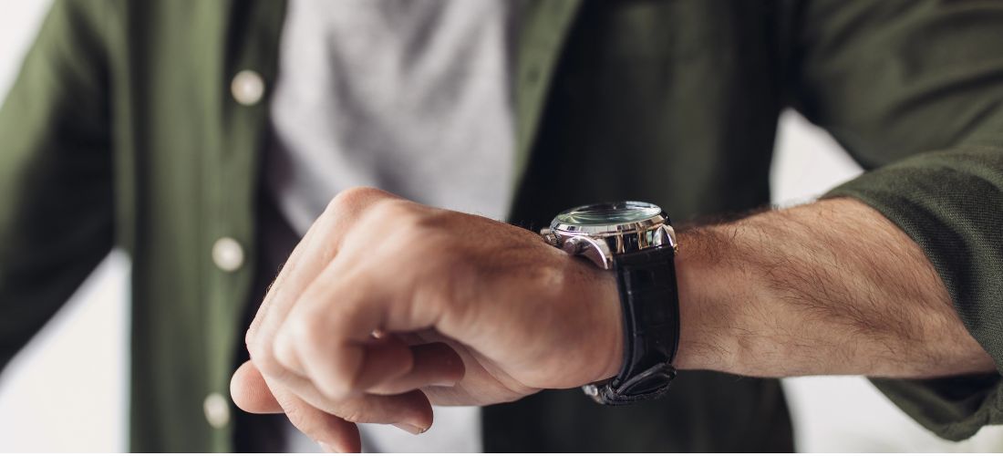 Man checking his watch